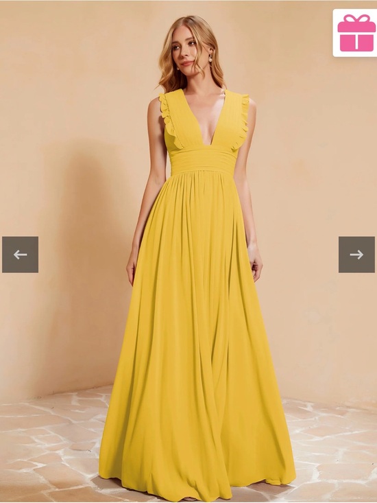 Babaroni Dresses & Skirts - Sunshine V-Neck Ruffle Strap Maxi Dress